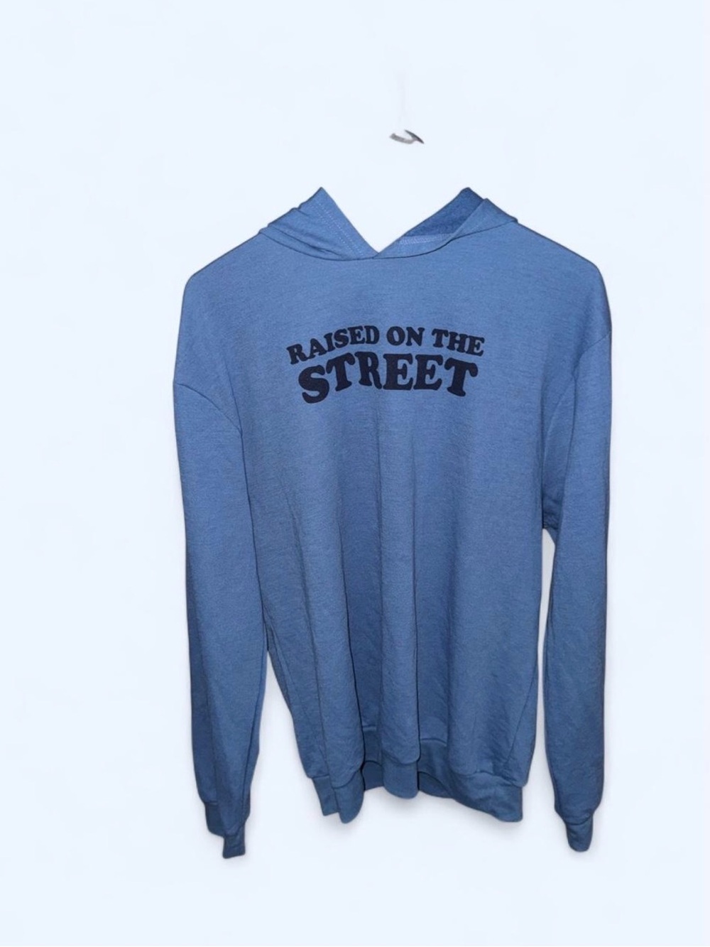 Sesame Street Raised on the Street Blue Graphic Hoodie Size Large